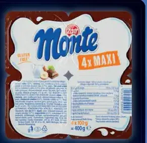 Monte mliečny dezert 4 × 100 g