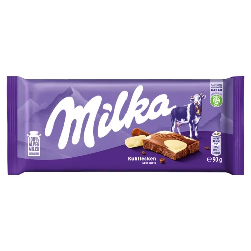 Milka Mliečna čokoláda z alpského mlieka a biela čokoláda