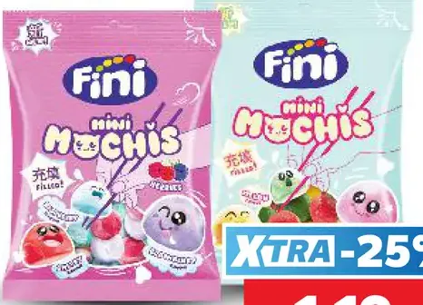 Fini želé cukríky Mini Mochis, rôzne druhy