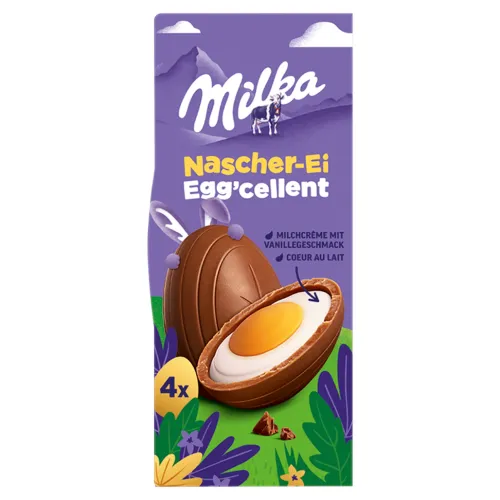 Milka Čokoládové vajíčko s mliečnou krémovou náplňou 4 x(124 g)