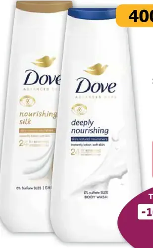 Dove sprchovací gél Nourishing Silk a Deeply Nourishing