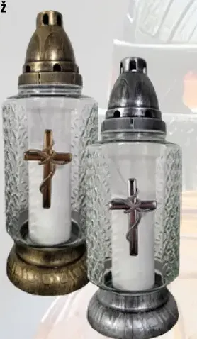 Sklenený kahaneč Kríž s náplňou