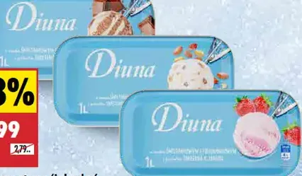 Diuna zmrzlina smotana/jahoda/čokoláda
