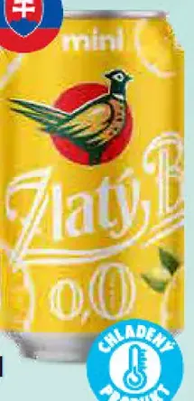 Radler citrón 0,0 % Zlatý Bažant plechovka