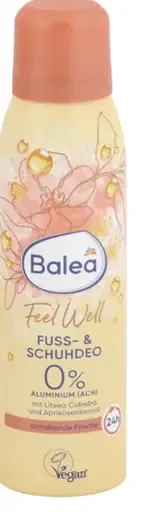 Balea Feel Well dezodorant v spreji na nohy a obuv
