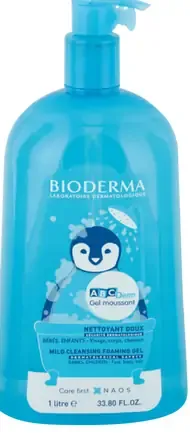 BIODERMA ABCDerm penivý čistiaci gél pre dojčatá a deti 3 v 1