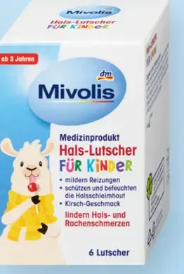 Mivolis lízanky na hrdlo pre deti