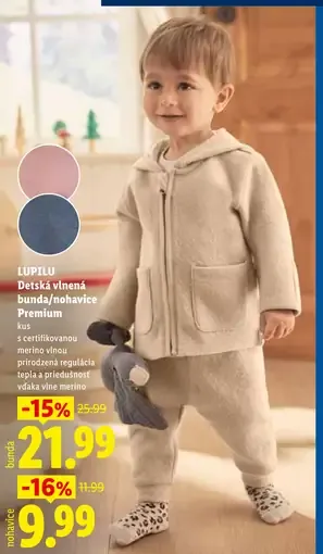LUPILU detská vlnená bunda/nohavice Premium kus s certifikovanou merino vlnou – bunda
