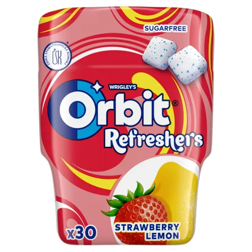 Wrigley's Orbit Refreshers žuvačka bez cukru s jahodovou a citrónovou príchuťou