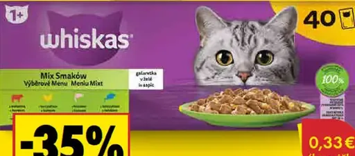 Krmivo pre mačky kapsičky v želé Whiskas, Mix Smakov