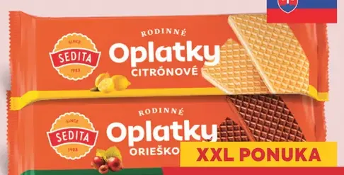Sedita rodinné oplatky rôzne druhy