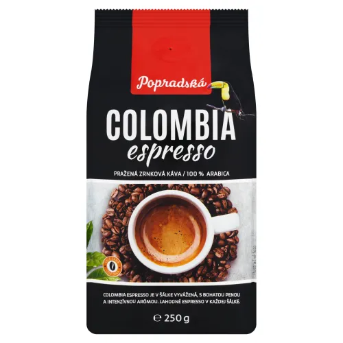 Popradská Colombia Espresso pražená zrnková káva
