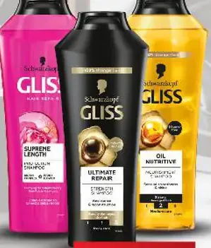 Gliss šampón na vlasy – Supreme Length, Ultimate Repair a Oil Nutritive