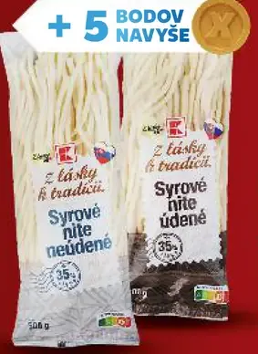 Syrové nite – neúdené alebo údené