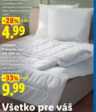 Livarno teplá prikrývka