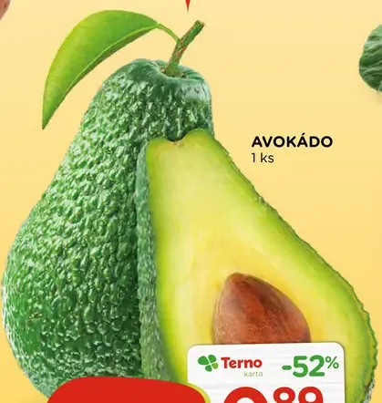 Avokádo – cena s Terno kartou