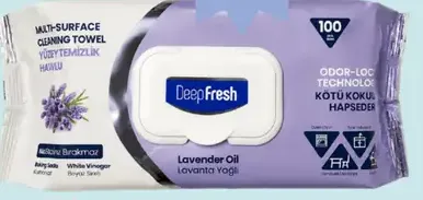 Deep Fresh univerzálne čistiace utierky Levanduľa