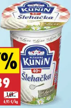 Šľahačka Deluxe 40 % Kunín