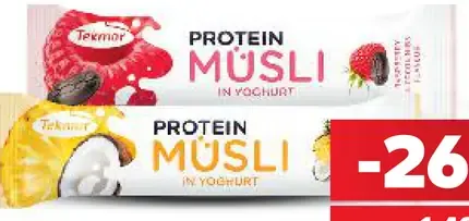 Tekmar proteínová müsli tyčinka – rôzne druhy