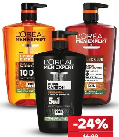 L'Oréal Men Expert sprchovací gél, rôzne druhy