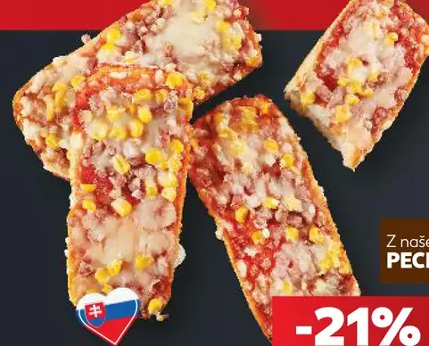 Zapekaná bageta šunková s kukuricou