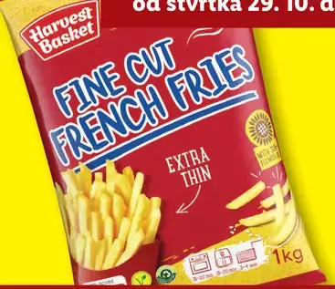 Harvest Basket zemiakové hranolčeky Fine Cut French Fries Extra Thin