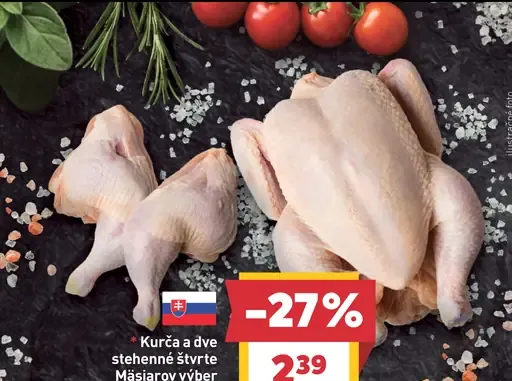 Kurča a dve stehná Mäsiarov výber, chladené