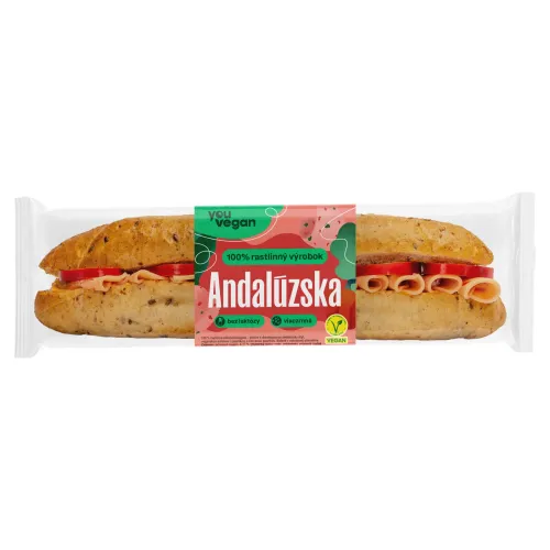 You Vegan Andalúzska 100% rastlinná obložená bageta