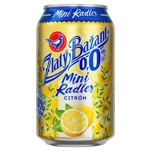 Zlatý Bažant Radler 0,0% citrón