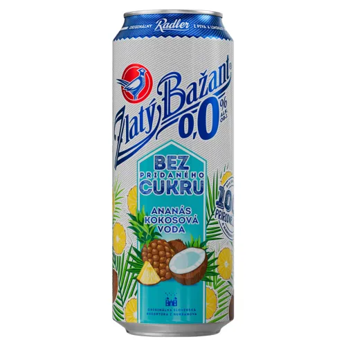 Zlatý Bažant Radler 0,0% ananás & kokosová voda