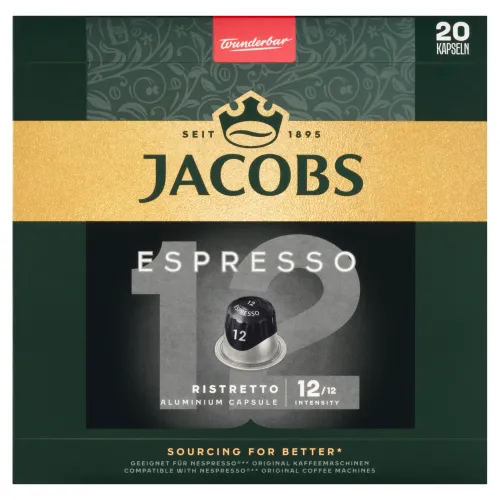 Jacobs Espresso Ristretto pražená mletá káva v kapsulách
