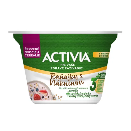 ACTIVIA Raňajky s vlákninou Červené ovocie