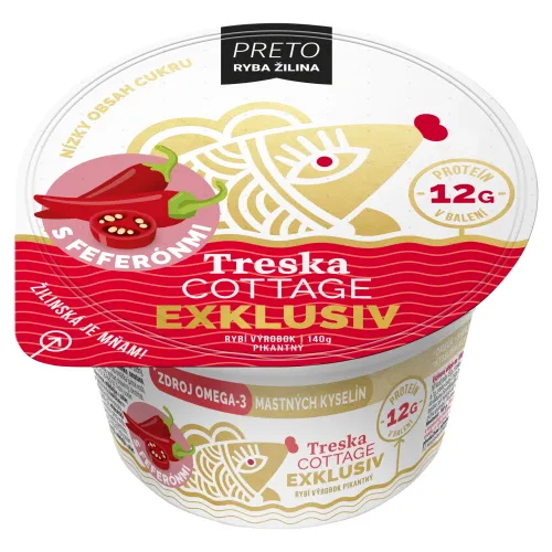 PRETO Ryba Žilina Treska Cottage Exklusiv s feferónmi