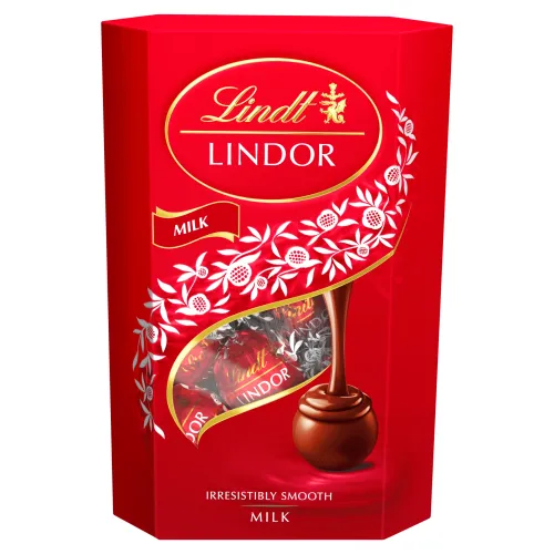 Lindt Lindor Mliečna čokoláda s jemnou tekutou náplňou