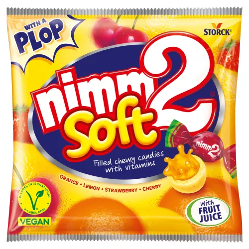 nimm2 Soft plnené žuvacie ovocné cukríky s vitamínmi