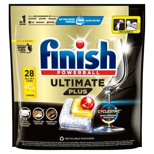 Finish Powerball Ultimate Plus All in 1 Lemon kapsuly do umývačky riadu