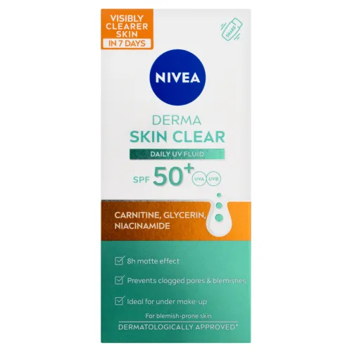 Nivea Derma Skin Clear denný UV Fluid OF 50+