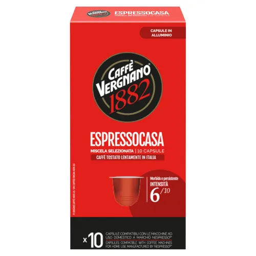Caffè Vergnano 1882 Espressocasa kávová zmes pražená mletá kapsule 10 x(55 g)