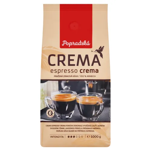 Popradská Crema Espresso Crema pražená zrnková káva