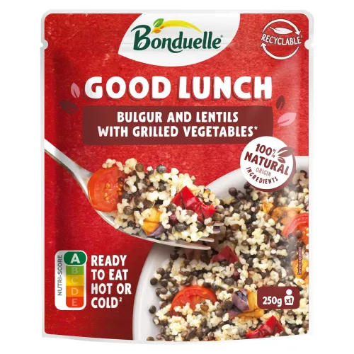 Bonduelle Good Lunch bulgur a šošovica s grilovanou zeleninou