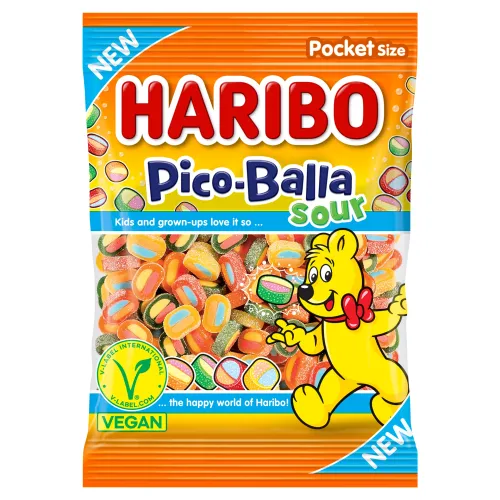 Haribo Pico-Balla kyslé želé s ovocnými príchuťami