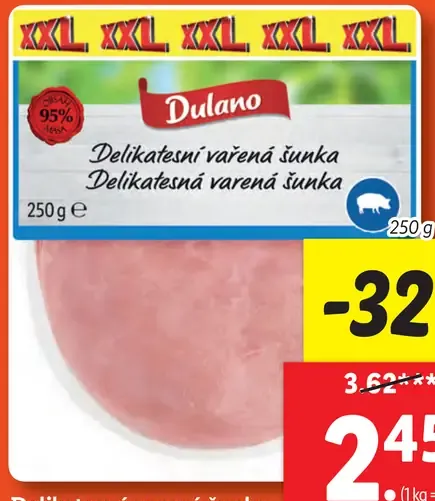 Dulano Delikatesná varená šunka