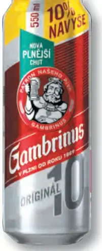Gambrinus 10,25° plechovka