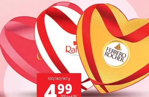Ferrero Rocher/Raffaello/Mon Chéri srdce