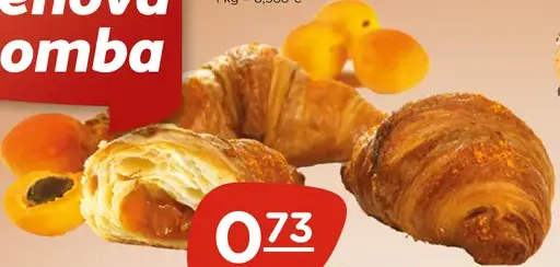 Croissant s marhuľovou náplňou