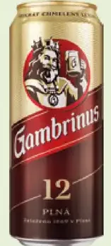 Gambrinus svetlé pivo plechovka