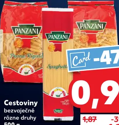 Panzani cestoviny bezvaječné