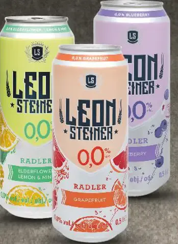 Leoni Steiner Nealkoholický radler plechovka