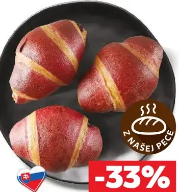 Dvojfarebný croissant lesná zmes