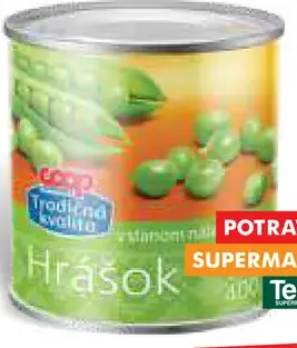 Tradičná kvalita Hrášok sterilizovaný